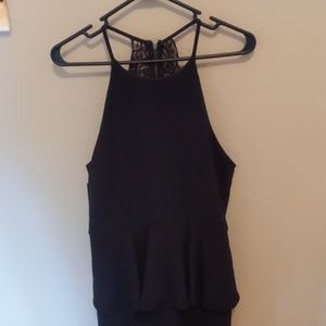 Black peplum dress